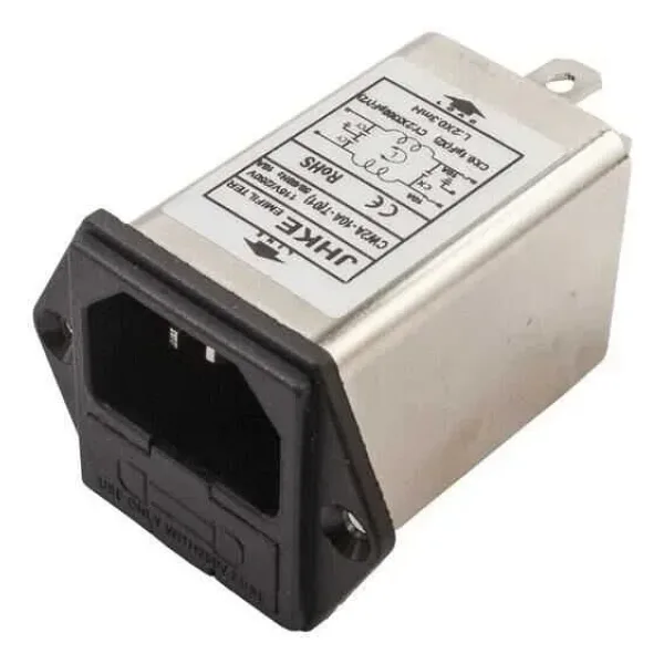 EMI Filtre 10A Erkek Power Soketi - Sigorta Yuvalı