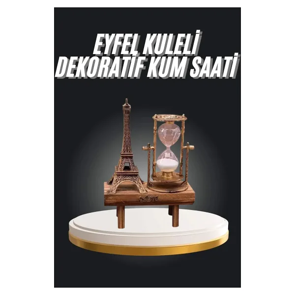 Eyfel Kuleli Kum Saati Dekoratif Hediyelik Eşya Retro Eyfel Kulesi