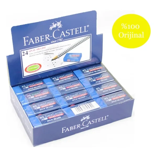 Faber-Castell No:24 Orta Boy Mavi Sınav Silgisi 24 Adet