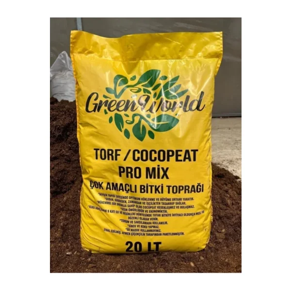 Green World 20 Litre Ithal Çok Amaçlı Bitki Toprağı Torf Cocopeat Ponza Taşı - Kokopit Özel Karışım Saksı Harcı 20 litre