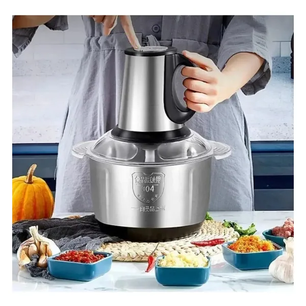 Home Elektrikli Paslanmaz Çelik Kollu 5 Litre Et Kıyma Sebze Meyve Doğrayıcı Blender