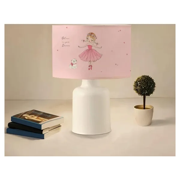 Homing AYD-3047 Kız Çocuk Odası Kumaş Pembe Abajur