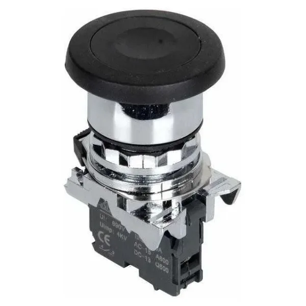 ISM-BC21 Mantar Kafalı Yaylı Metal Buton - Siyah