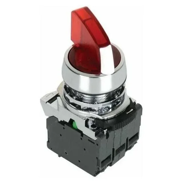 ISM-BK124M5 220V Metal Işıklı Mandal Buton - Kırmızı