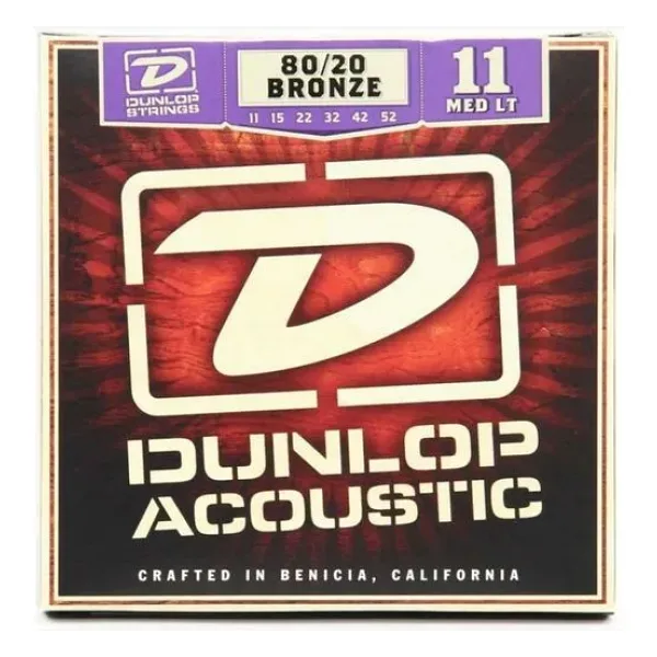 Jim Dunlop DAB1152 Medium-Light 80/20 Bronze Akustik Gitar Teli (11-52)