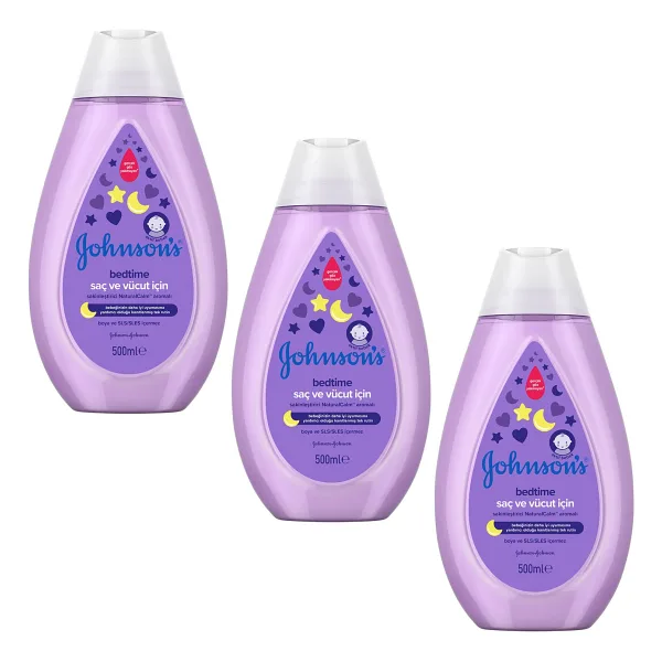 Johnson's Baby Bedtime Bebek Şampuanı 500 ml 3 Adet