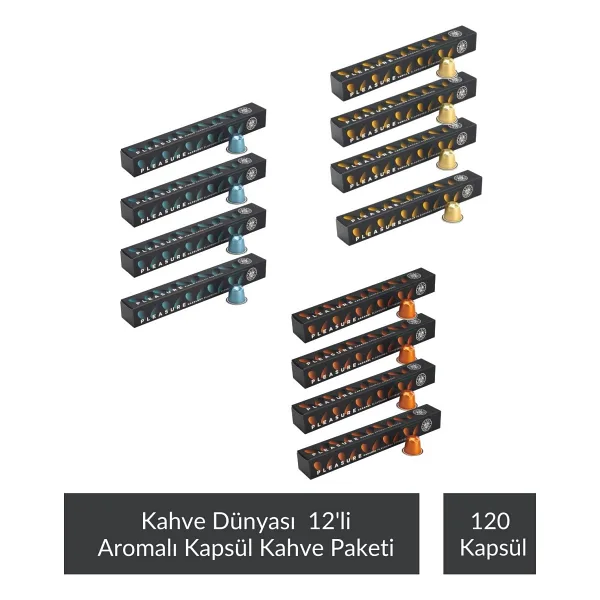 Kahve Dünyası 12'Li Aromalı Kapsül Kahve Seti