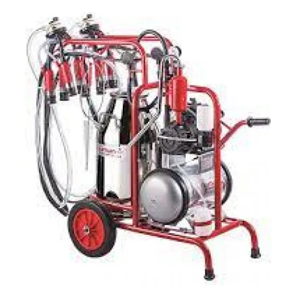 Kurtsan KM04096 Çift Sağım Tek Güğüm Yağlı Pompa Paslanmaz Çelik 40 lt Süt Sağma Makinesi