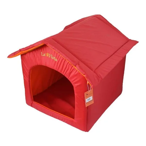La Vista Dış Mekan Kedi Ve Köpek Kulübesi Kırmızı 50-55-52Cm