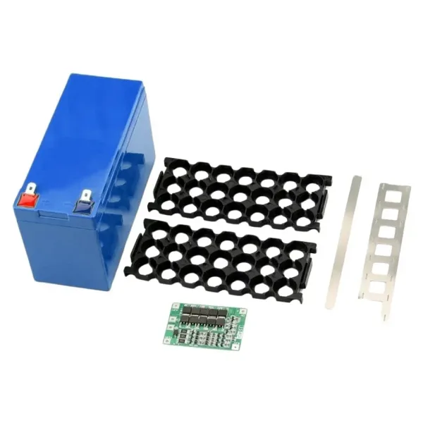 Li-ion 18650 3S 7P 12V 21'li Akü Kutusu Seti - Mavi