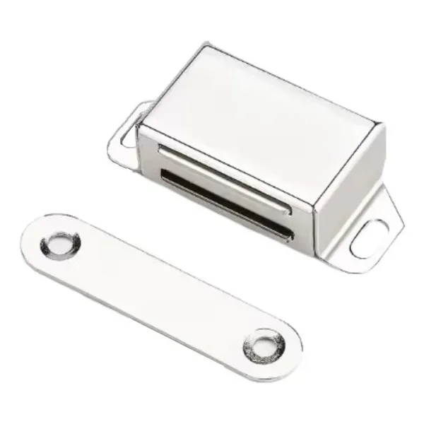 Mıknatıslı Metal Mobilya Kapak Kilidi 36x24x14mm - Krom