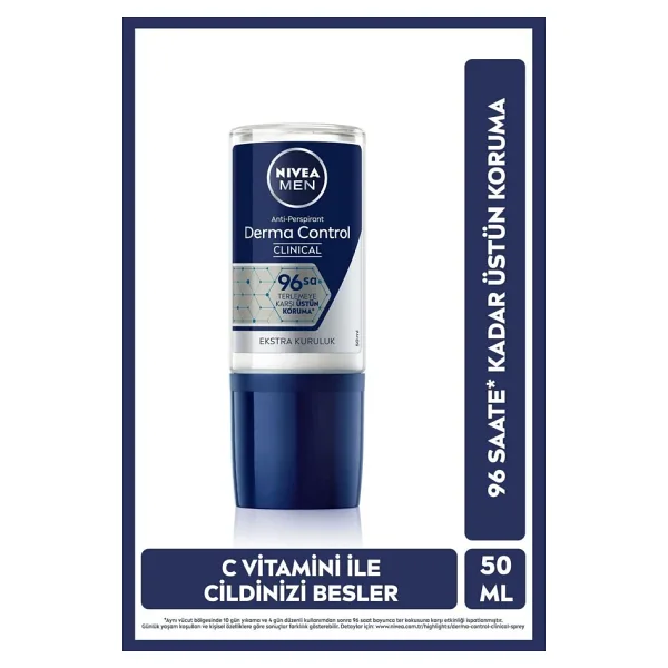 Nivea Men Derma Control Clinical 50 ml Erkek Roll-On Deodorant