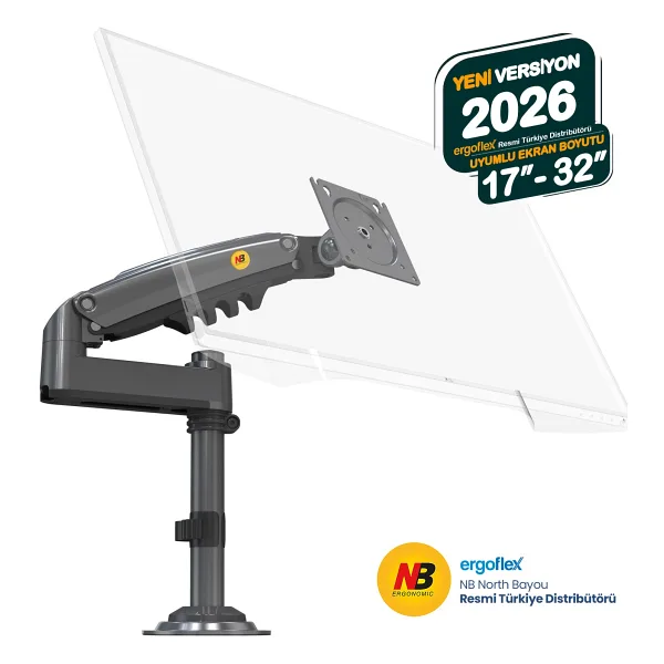 North Bayou H100 17-32 inç Tek Kollu Amortisörlü Monitör Standı