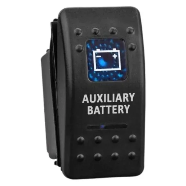 ON-OFF Mavi Işıklı Anahtar 5-Pin 12V-24V - Auxillary Battery