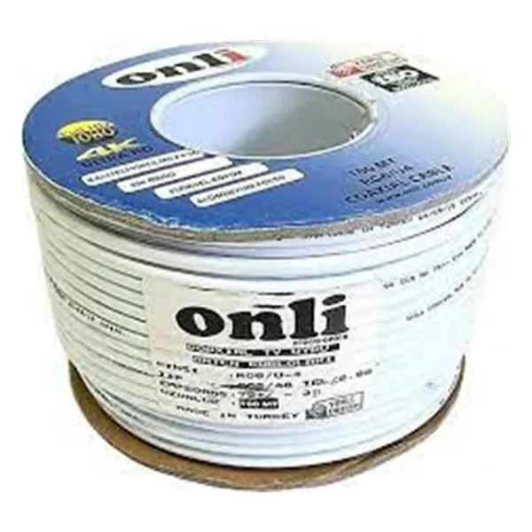 Onli RG6-U4 48 Tel 0,90 CCS-AL 100 metre Anten Uydu Kablosu Uydu Kablosu