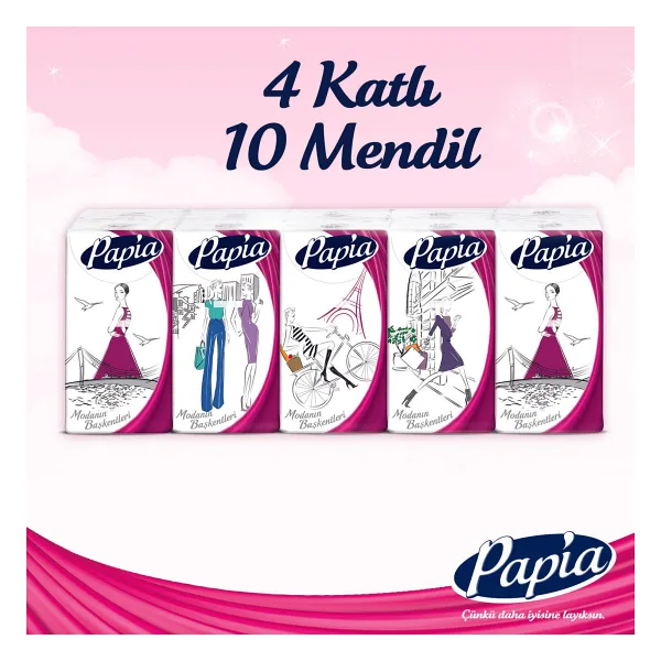 Papia Klasik 10'lu Kağıt Mendil