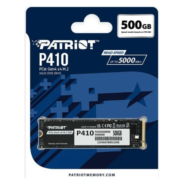 Patriot P410 P410P500GM28H PCI-Express 4.0 500 GB M.2 SSD