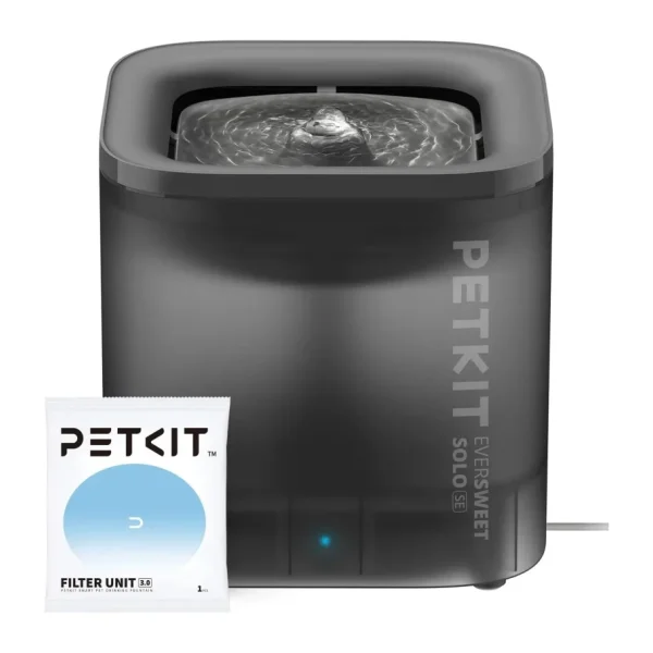 PETKIT Cat Su Çeşmesi, EVERSWEET SOLO SE, 1,85 L Ultra Sessiz Otomatik Kedi İçme Çeşmesi, İç Mekan Kullanımı için, Karbon Filtreli ve Ayrı Tabanlı Kolay Temizlenen Tasarım, Plug-In Cat Su Sebili