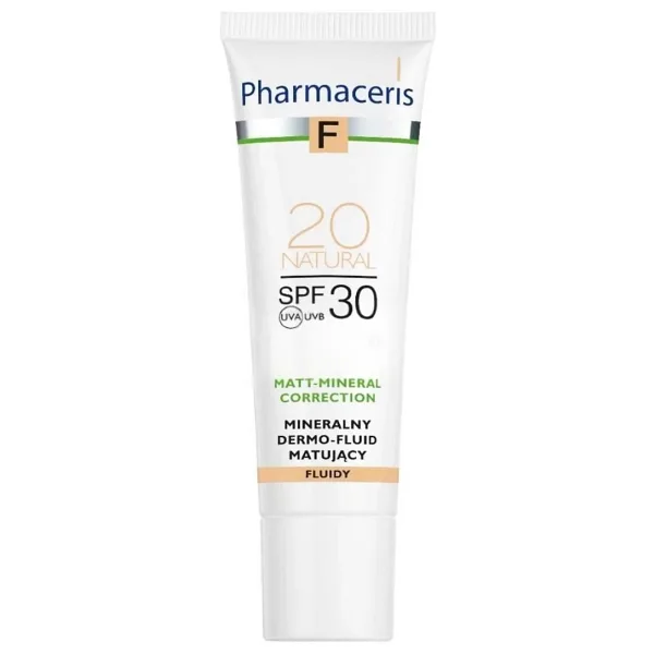 Pharmaceris F Mineral Matlaştırıcı Fluid Dermo SPF 30 20 Natural 30 ml Fondöten
