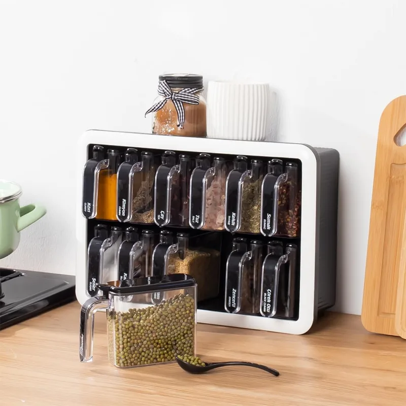 Porsima 1041 Standlı 12'li Kaşıklı Kapaklı Baharat Takımı