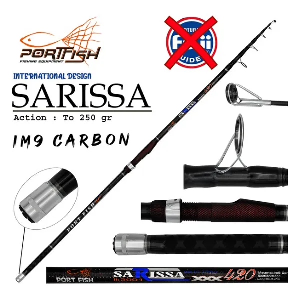 Portfish Sarissa Surf Carbon Olta Kamışı 420 cm 250 gr