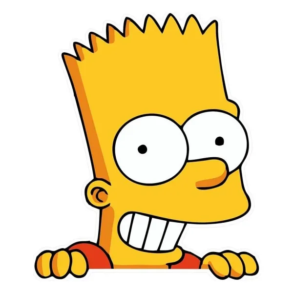 Quart Aksesuar 11 X 9,5 Cm Bart Simpson Sticker Araba Laptop Oto Motor Sticker