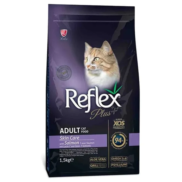 Reflex Plus Skin Care Somonlu 1.5 kg Yetişkin Kedi Maması