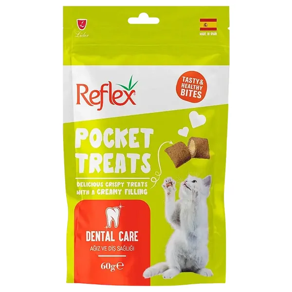 Reflex Pocket Treats Ağız ve Diş Sağlığı 60 gr Kedi Ödül Maması