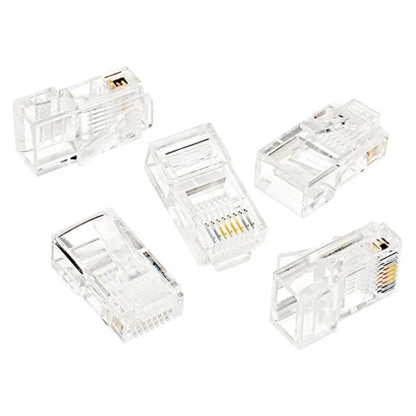 RJ-45 100 Lü Paket CAT-6 Konnektör Plastik