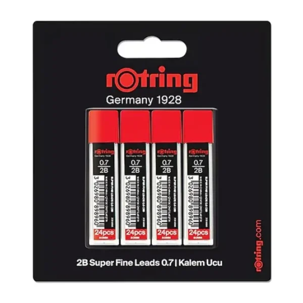 Rotring Super Polimer 2B 0.7 mm 4'lü Paket Kurşun Kalem Ucu