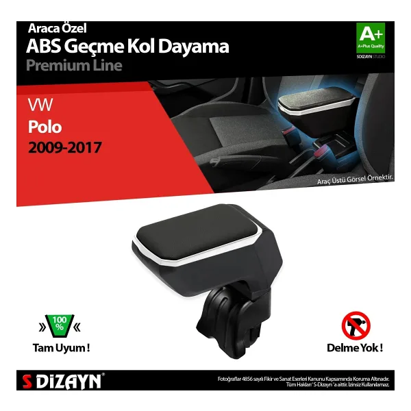S-Dizayn Vw Polo Kol Dayama Kolçak Geçmeli Abs Gri 2009-2017