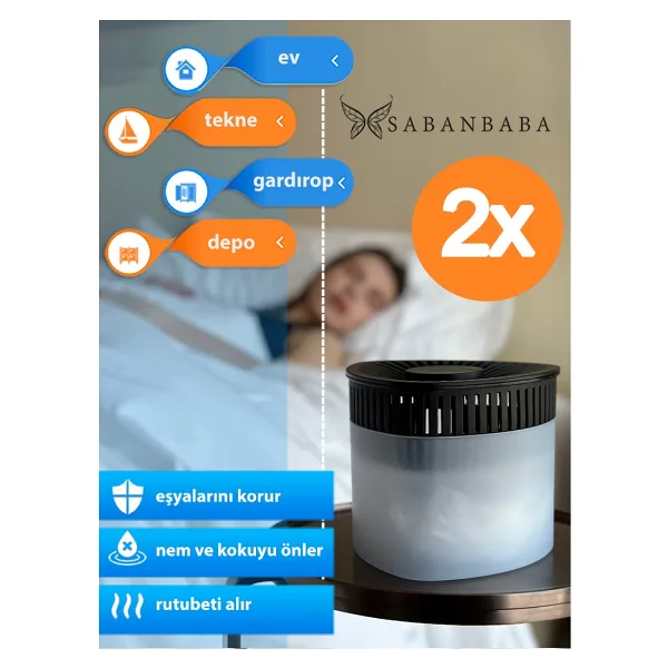 Saban Saban nem Alıcılı ve Rutubet Giderici Aparat - 500 gr -Üçgen Lavanta 2'li - 2 Adet
