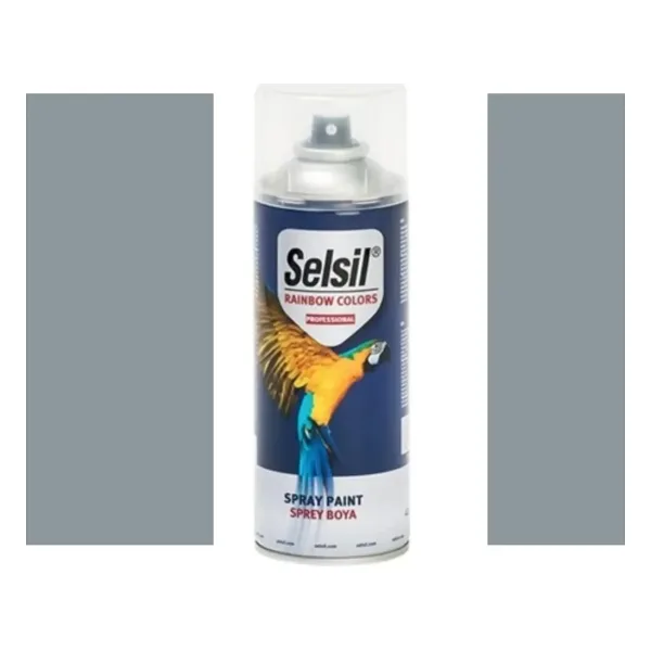 Selsil Rainbow Akrilik Sprey Boya Gümüş Gri 400 Ml. - Ral7001