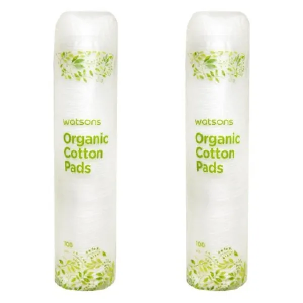 Watsons Organik Yuvarlak Makyaj Temizleme Pamuğu 100 Adet X 2