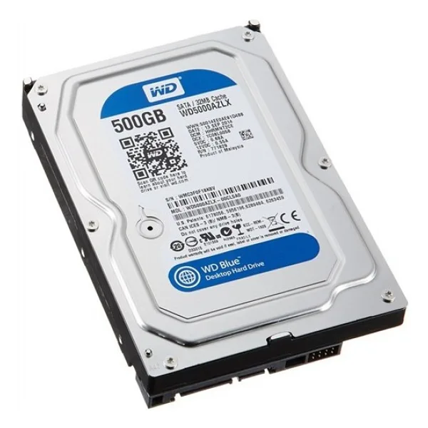 Western Digital Blue WD5000AZLX SATA 3.0 7200 RPM 3.5" 500 GB Harddisk