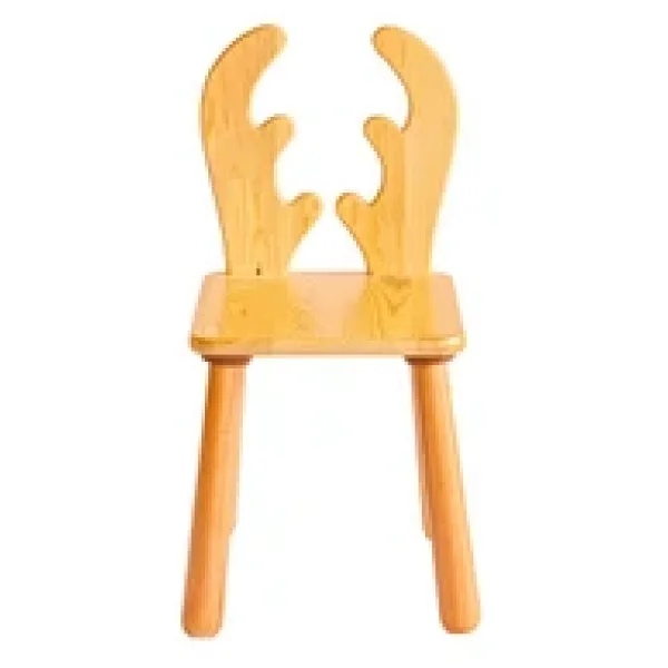 Wood & Joy Doğal Ahşap Çocuk Sandalye Geyik