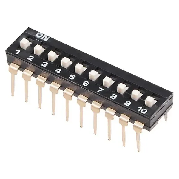 10-Pin Entegre Tip Dip Switch