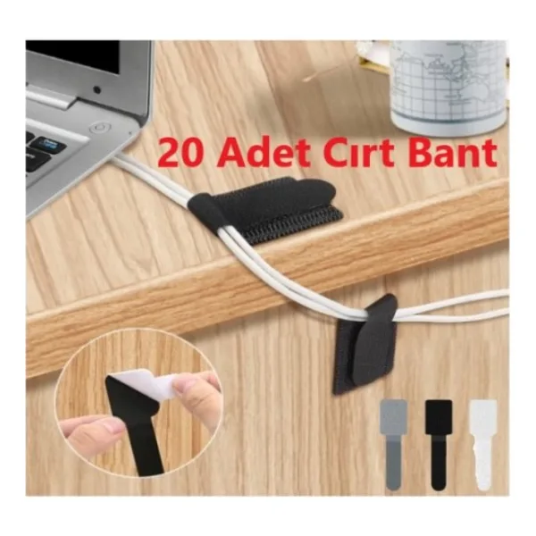 20 Adet Kendinden Yapışkanlı Cırt Cırtlı Bant