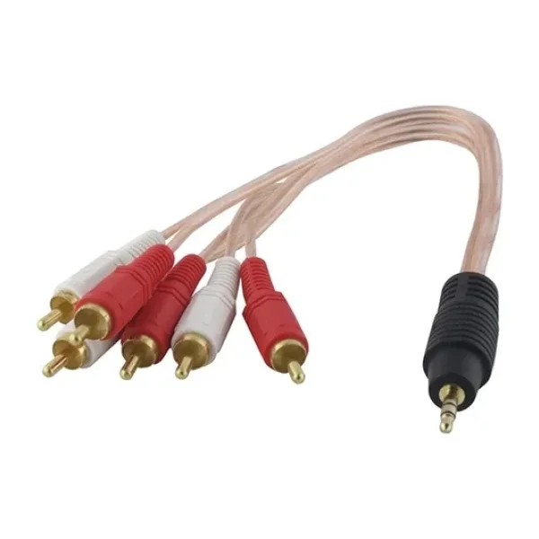 3.5 MM STEREO ERKEK / 6 RCA ERKEK 5+1 KABLO