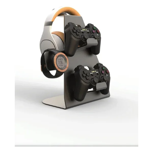 3Art Metal Kol Tutucu Joystick Kumanda Standı Xbox / Ps4 /ps5 Uyumlu Metal Kol Kulaklık Saat Standı - Siyah