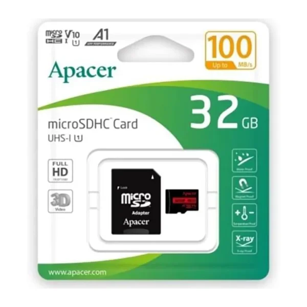 Apacer AP32GMCSH10UB-R Class 10 UHS-I U1 A1 V10 32 GB Micro SD Kart