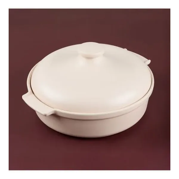 Aryıldız Elissa Mat Beyaz 29 cm Kapaklı Fırın Kabı