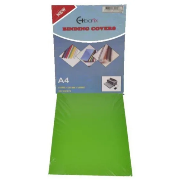 Bafix A-4 Pvc Cilt Kapağı 160 Micron Yeşil 100 Lü ( 1 Paket 100 Adet)