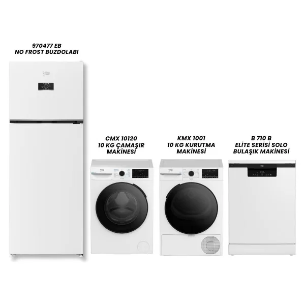Beko 970477 Eb Buzdolabı - Cmx 10120 Çamaşır - Kmx 1001 Kurutma - B 710 B Bulaşık