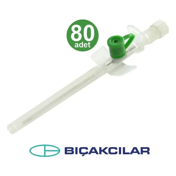 Bıçakcılar Branül (İntraket) Yeşil (18G) 80'li Kutu