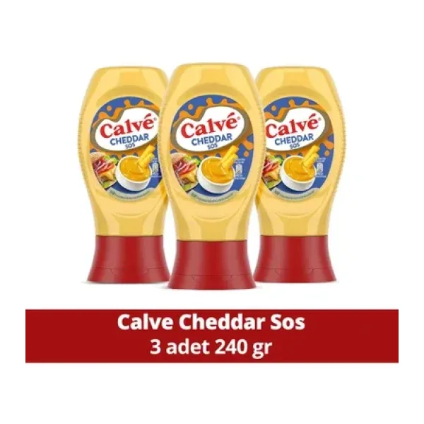 Calve Sos Cheddar 240 gr X3 Adet
