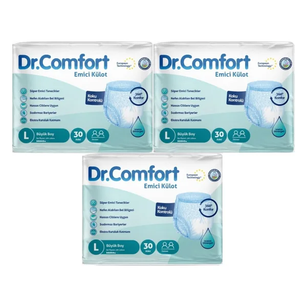 Dr.Comfort Emici Külot Büyük Boy L 30'lu 3 Adet Hasta Bezi
