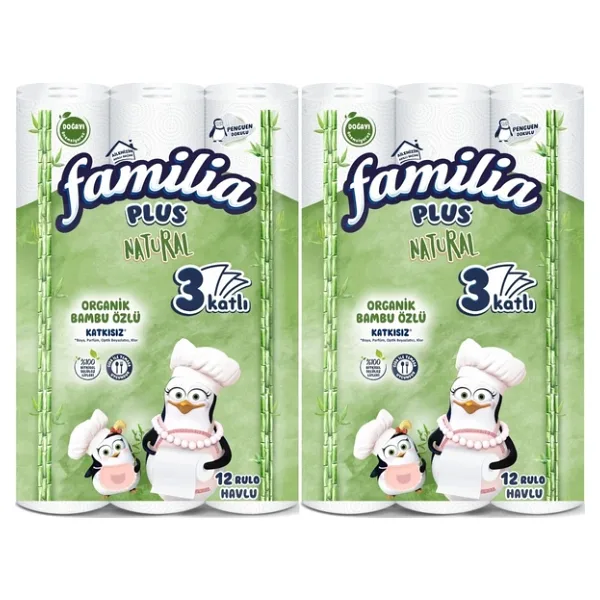 Familia Kağıt Havlu Natural 3 Katlı Organik Bambu Özlü