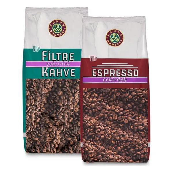 Kahve Dünyası Taze Çekilmiş Yoğun Aroma Çekirdek Filtre Kahve ve Espresso 1 kg