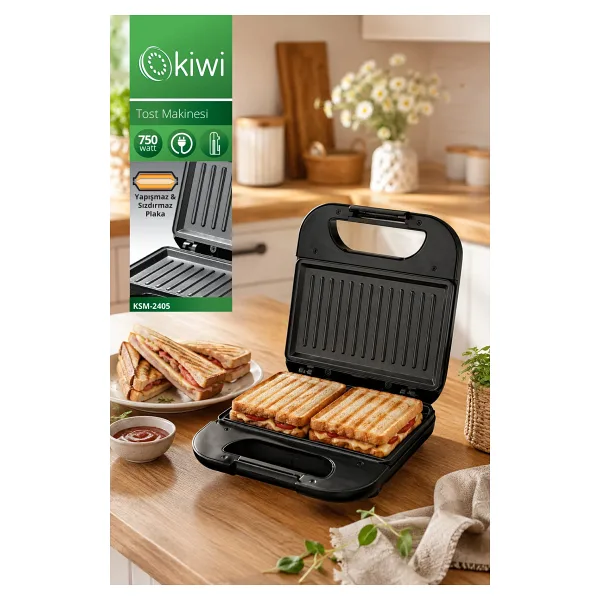 Kiwi KSM-2405 750 W Mini Tost Makinesi